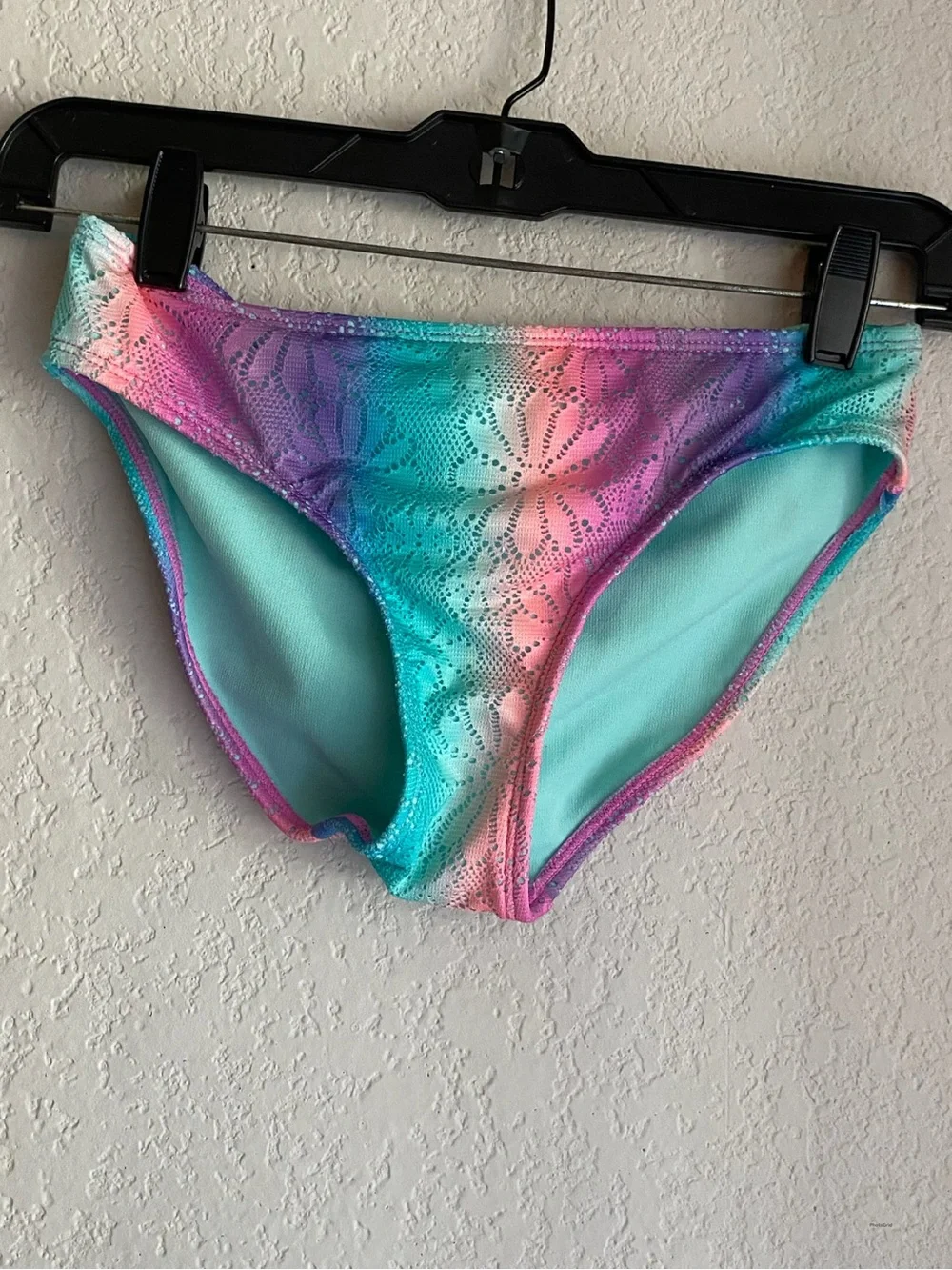 Justice Girls Multicolor Rainbow Ombre Bikini - Pink, Purple, Turquoise